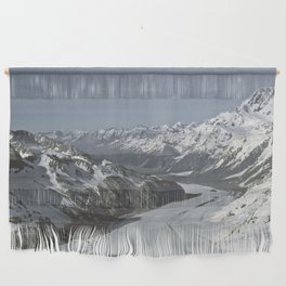 New Zealand Photography - Franz Josef Glacier Covered In Snow And Ice Wall Hanging