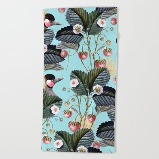Strawberry Brush Hide-Out #society6 #decor #buyart Beach Towel