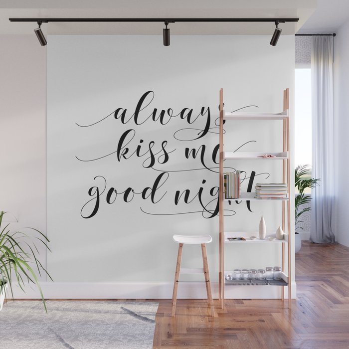 Printable Art Always Kiss Me Goodnight Nursery Wall Art Nursery