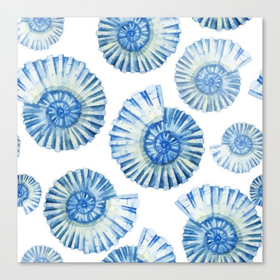 Sea Life Pattern 04 Canvas Print