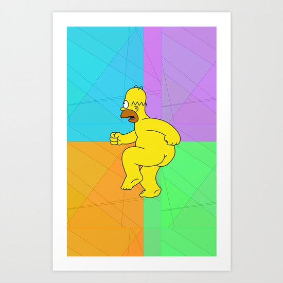 NAKED HOMER For IPhone Art Print