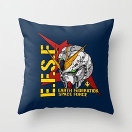 Gundam Head RX 93 Nu EFSF Throw Pillow