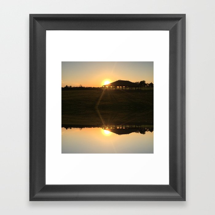 Mirrored Sunset Framed Art Print
