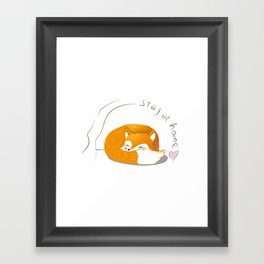 stay at home fox Framed Art Print