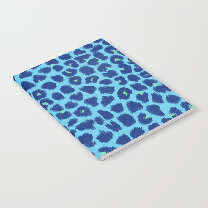 Leopard Print Blue Notebook