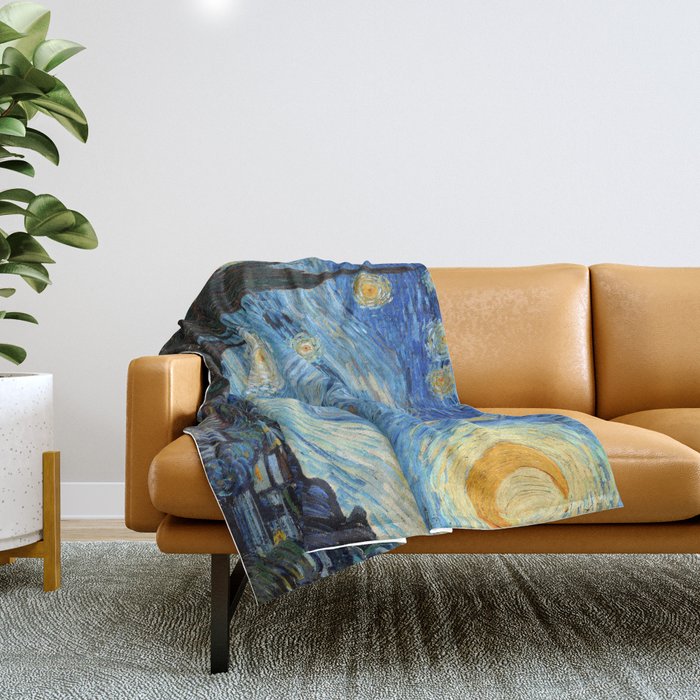 Vincent Van Gogh Starry Night Throw Blanket