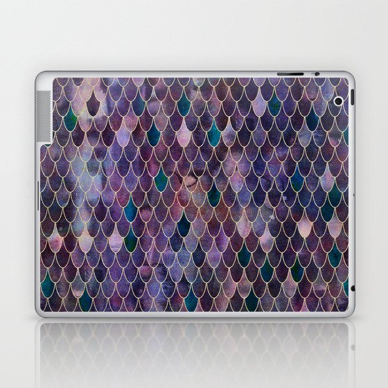 Mermaid Dark Purple Laptop & iPad Skin