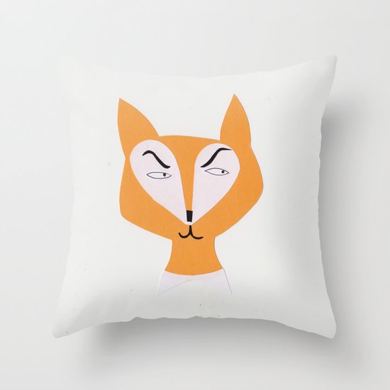 Mr Fox Throw Pillow