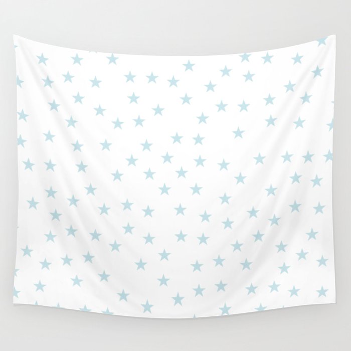Baby blue stars seamless pattern Wall Tapestry by Pink Cloud