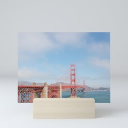 Golden gate bridge | United States travel photography | Bright and pastel colored photo print |  Mini Art Print