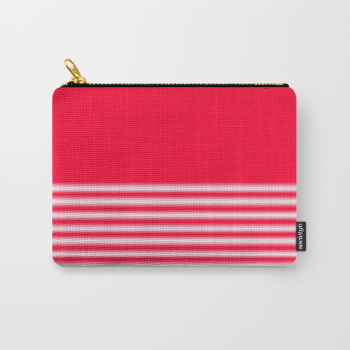 Red Gradient Stripe Carry-All Pouch