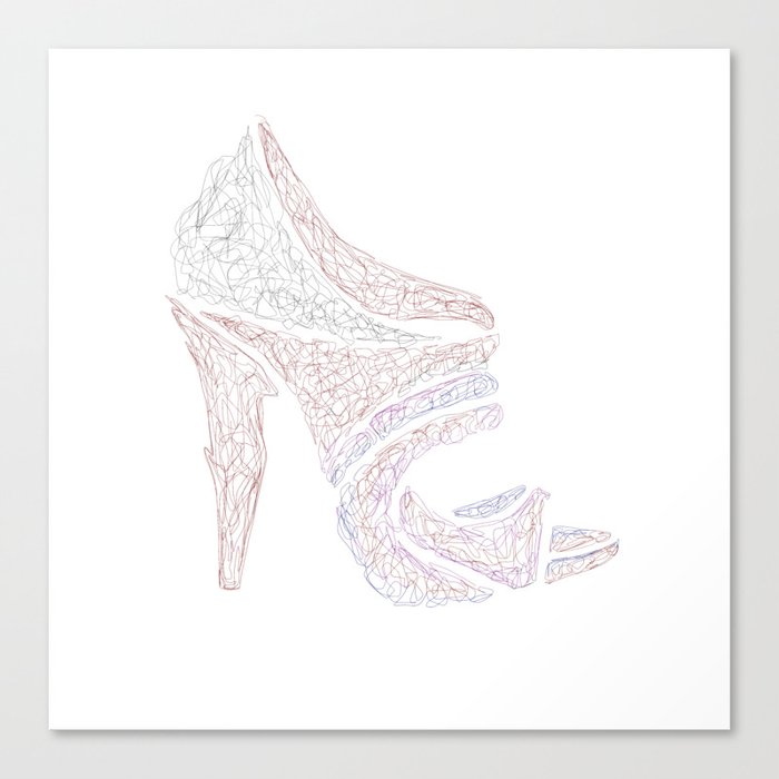 Contemporary Cinderella Shoe Canvas Print