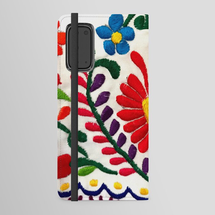 Red Mexican Flower Android Wallet Case