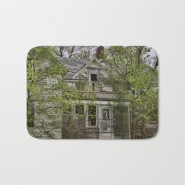 Once It Was Grand Bath Mat | Digital, House, Homestead, Empty, Color, Lifestyle, Oldhouse, Forgotten, Photo, Weatheredhouse 