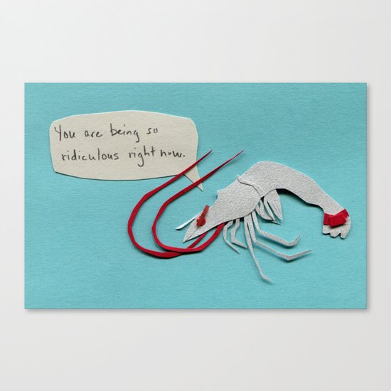Disapproving Shrimp Canvas Print