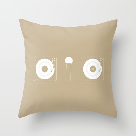 Two Turntables and a Microphone Throw Pillow