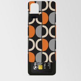 Mid Century Modern Half Circle Pattern 636 Black Orange Gray and Beige Android Card Case