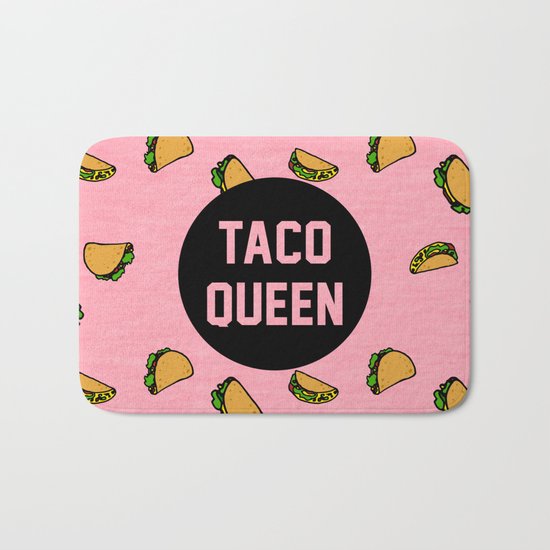 Taco Queen - pink Bath Mat