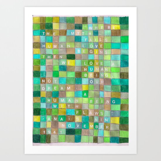 Anaïs Nin on Love, II Art Print