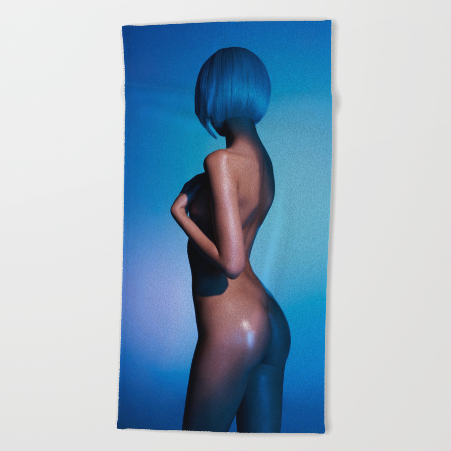 Naked girls butt from underneath Beautiful Girl Short Hair Nude Butt From Behind Colorful Beach Towel By Palabara Society6