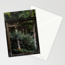 Torii in the forest (japan) Stationery Cards