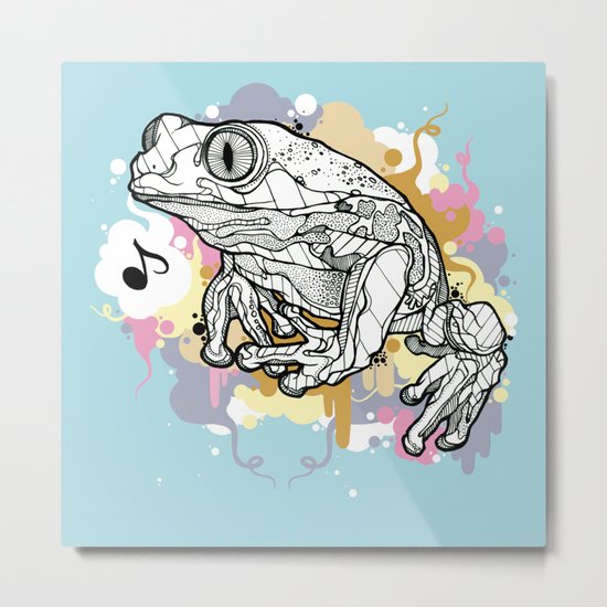 Melodic Frog Metal Print