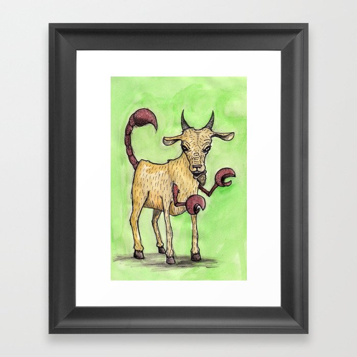 Scorpi-Goat Framed Art Print