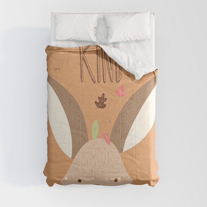 Be Kind  Bunnies Easter Day Comforter