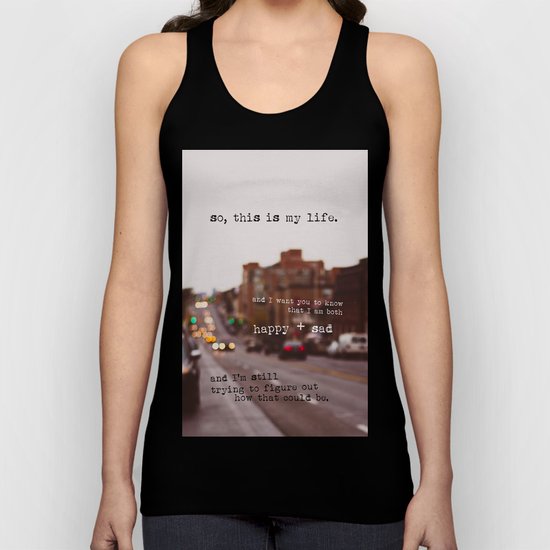 perks of being a wallflower - happy + sad Unisex Tank Top