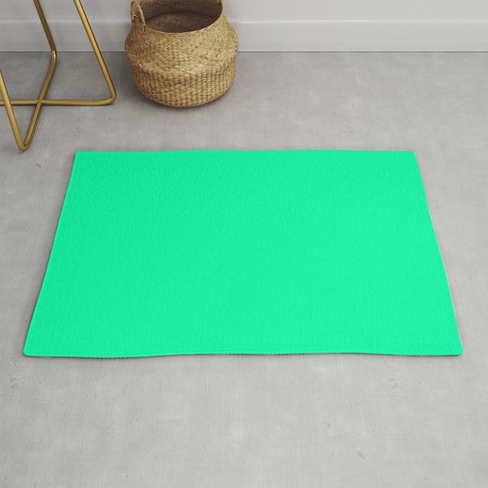 Monochrome green 0-255-170 Rug