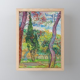 Vincent van Gogh "The garden of St. Paul's Hospital" Framed Mini Art Print
