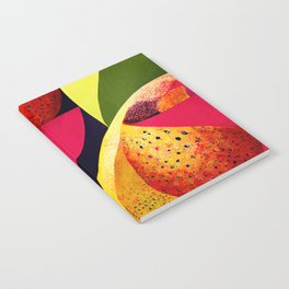 Orange Blitz - Abstract Minimalist Digital Retro Poster Art Notebook