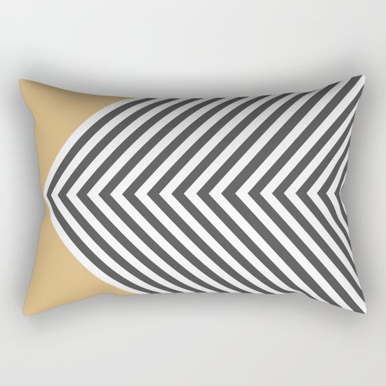 Gold Chevron Rectangular Pillow