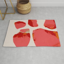 minimal abstract pink shapes Area & Throw Rug