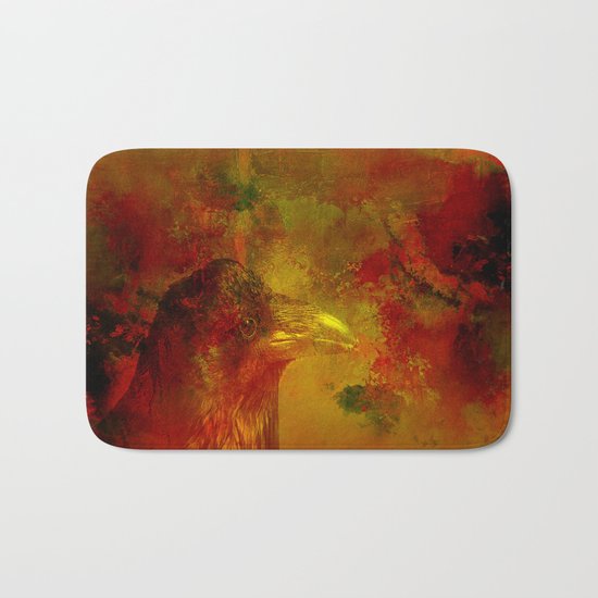 Melancholic crow Bath Mat