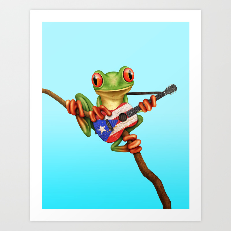 FROG PLAYING GUITAR Posters