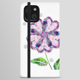 Inspirational Floral Art - Like A Wildflower by Sharon Cummings iPhone Wallet Case