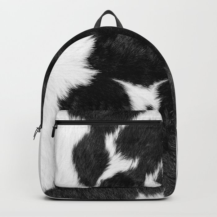 Luxe Animal Print Cowhide in Black and White Backpack