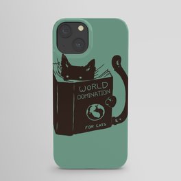 World Domination for Cats (Green) iPhone Case