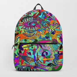 Uncommon Valium Backpack | Doodle, Fun, Acrylic, Colorful, Pattern, Watercolor, Ink, Modern, Oil, Painting 