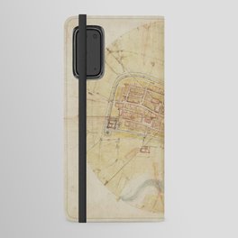 A map of Imola by Leonardo da vinci Android Wallet Case