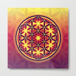 FLOWER OF LIFE batik style yellow red Metal Print | Illustration, Geometry
, Watercolor, Floweroflife, Spirit, Lifestyle, Other, Digital, Holy, Meditation 
