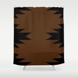 Geometric Southwestern Minimalism - Desert Orange Shower Curtain