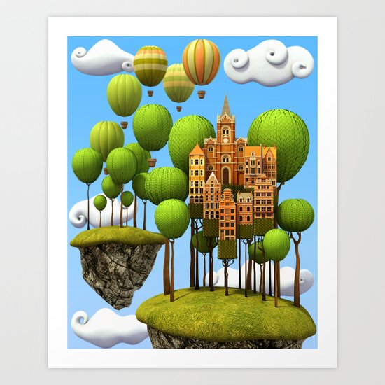 New City in the Sky Art Print