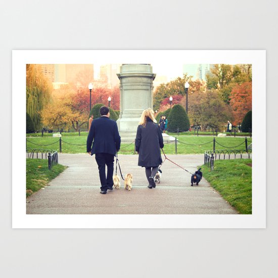 Dog Walkers Art Print