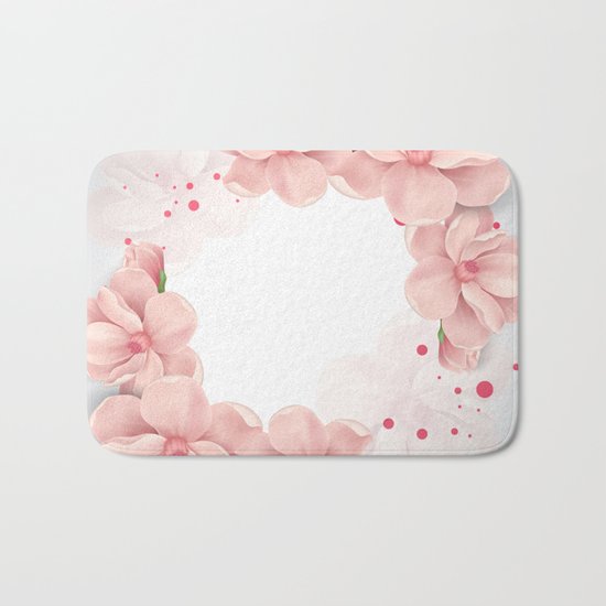 Flower crown Bath Mat