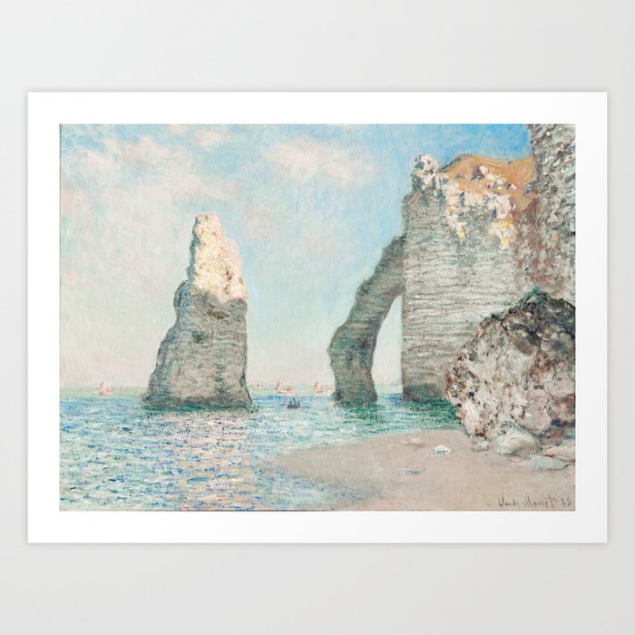 Claude Monet The Cliffs at Étretat Painting Art Print Art Print