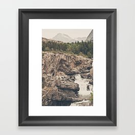 Mountain Waterfall Framed Art Print