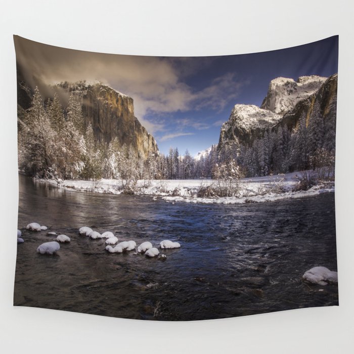Winter In Yosemite Wall Tapestry