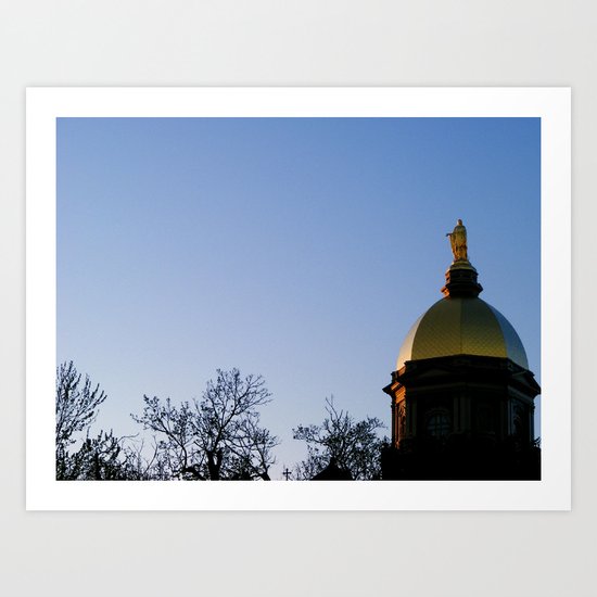 Notre Dame's Golden Dome Art Print